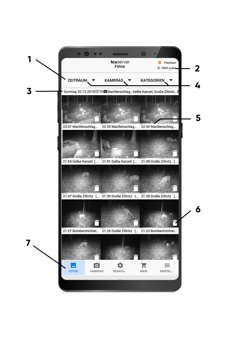 ICUapp Steuerung - Fotos